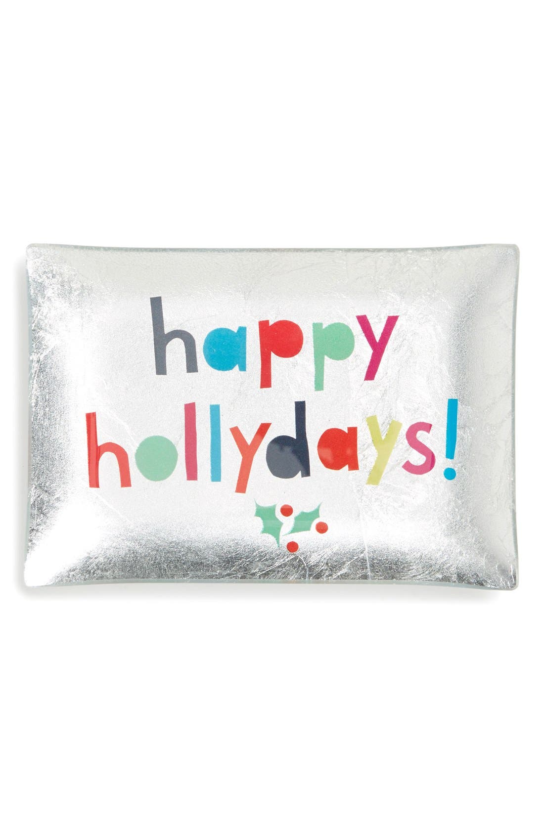 Fringe Studio 'Happy Hollydays' Glass Tray Nordstrom