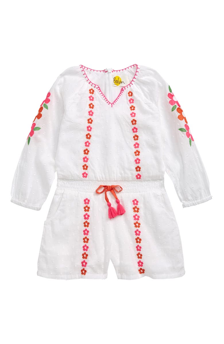 Embroidered Woven Romper