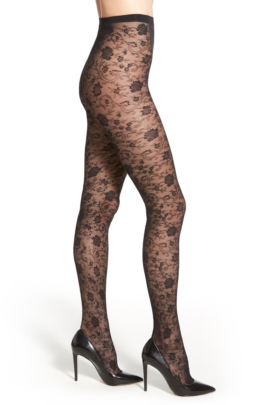 DIM Floral Lace Tights Nordstrom