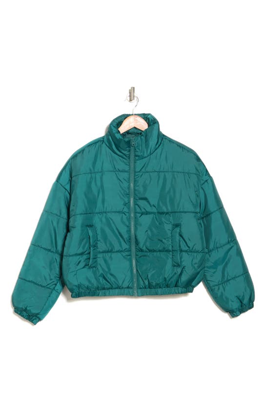 Abound Puffer Jacket In Green Berry