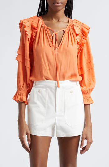RAMY BROOK RAMY BROOK SAMIRA RUFFLE TOP 