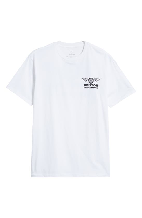 Shop Brixton Spoke Cotton Graphic T-shirt In White