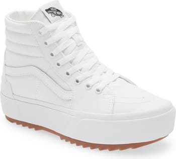  Vans, SK-8 Hi Sneaker (True White Mono, 3.5 Men/5 Women) :  Sports & Outdoors
