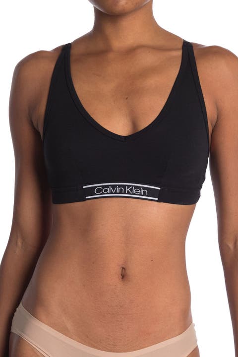 Calvin Klein Logo Bra Size Large Bralette Loungewear Sports Bra