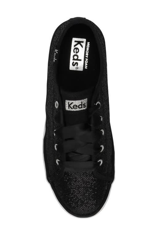 Keds ® Kids' Kickstart Celebrations Sneaker In Black Sparkle