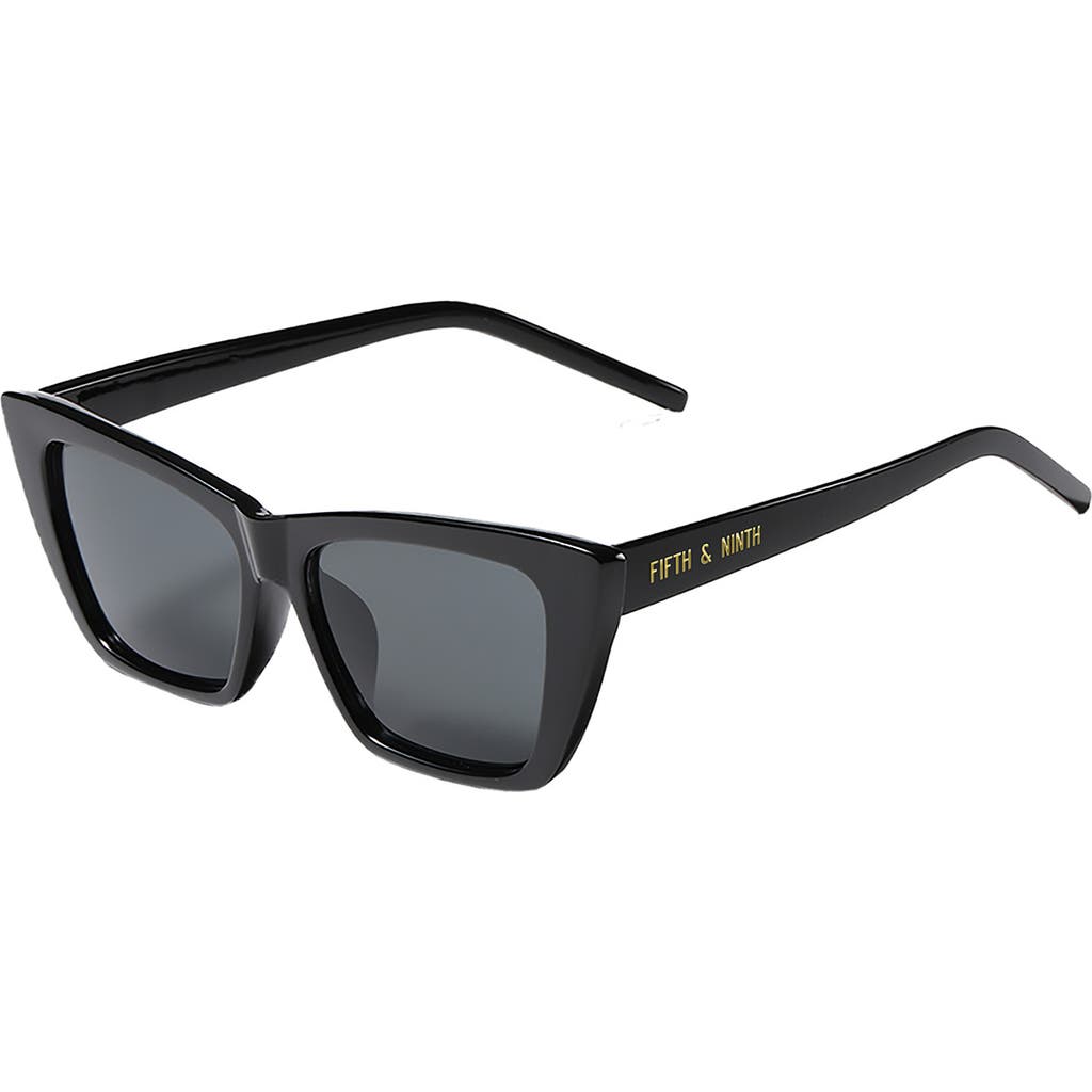 Fifth & Ninth Ainsley 68mm Cat Eye Sunglasses In Black