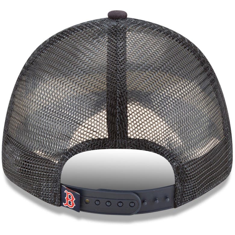 Shop New Era Navy Boston Red Sox Trucker 9forty Adjustable Snapback Hat