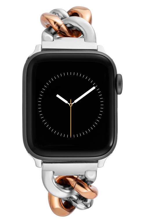 Anne Klein 20mm Apple Watch® Bracelet Watchband in Silver-Tone/Rose Gold-Tone