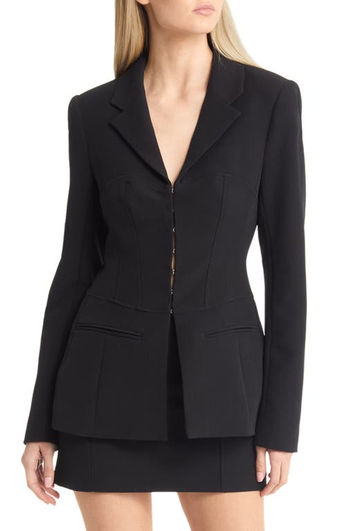 Open Edit Corset Blazer in Black