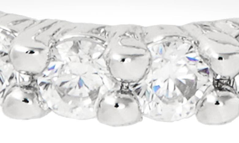 Nordstrom Crystal Huggie Hoop Earrings In Clear- Silver