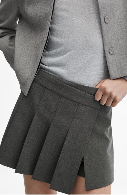 MANGO Pleated Skort Grey at Nordstrom,