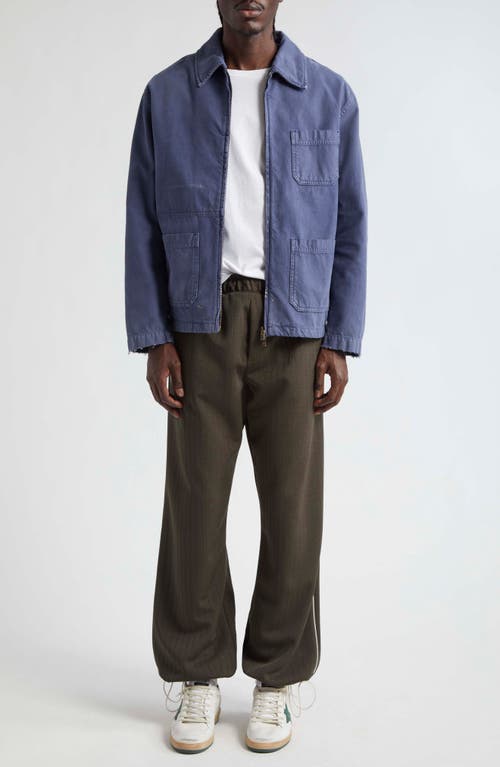 Shop Golden Goose Journey Splatter Cotton Twill Chore Jacket In Blue