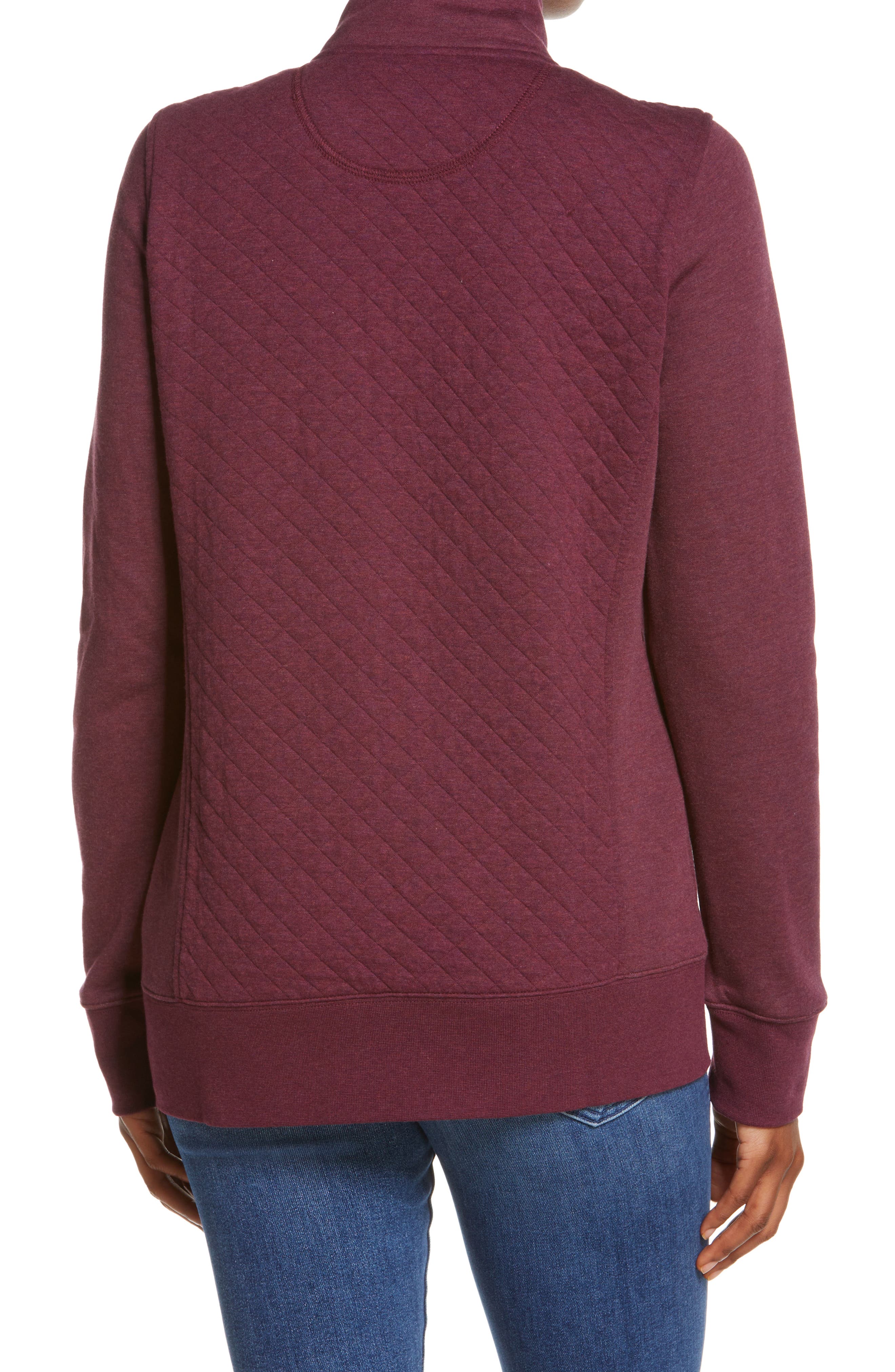 quilted sweatshirt jacket