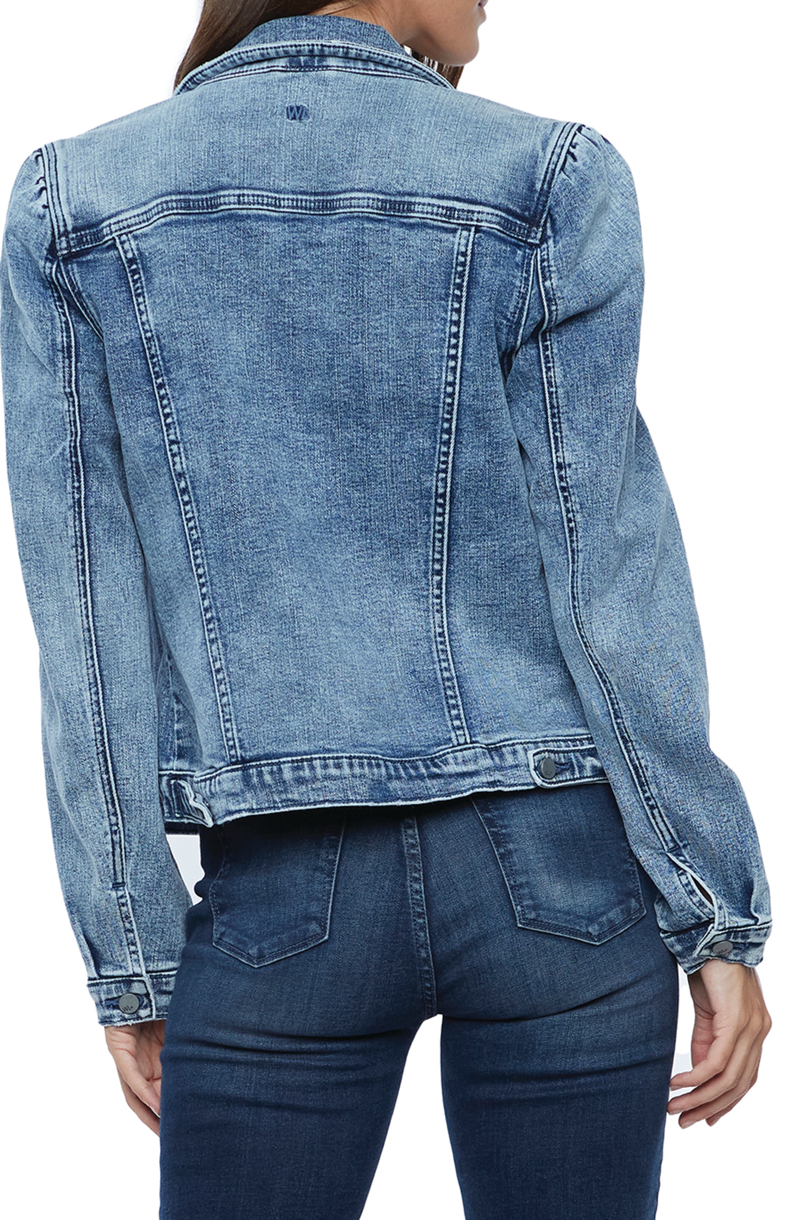 Wash Lab Denim Wash Lab Puff Sleeve Denim Jacket Nordstrom
