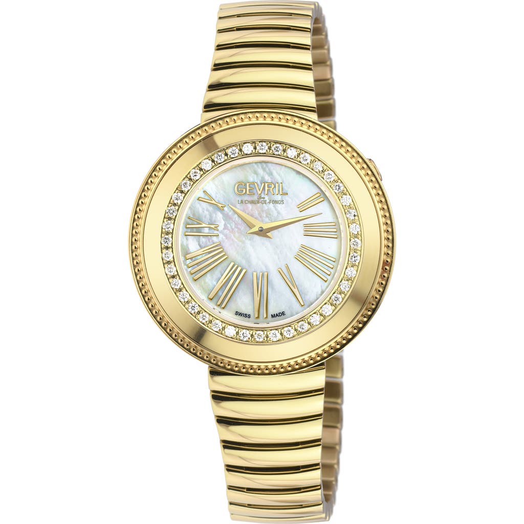 GEVRIL GEVRIL GANDRIA DIAMOND BRACELET WATCH, 36MM