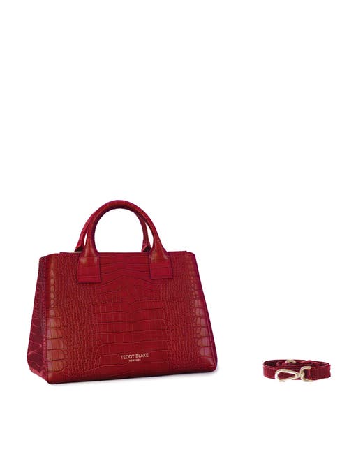 Teddy Blake Bella Croco 12" In Dark Red