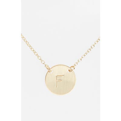Nashelle 14K-Gold Fill Anchored Initial Disc Necklace