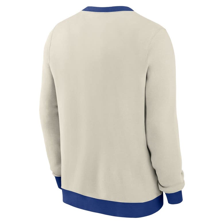 Shop Nike Cream Chicago Cubs Cooperstown Collection Fleece Pullover Sweatshirt