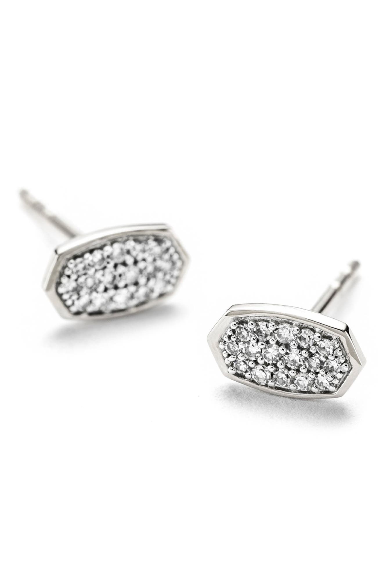 Kendra Scott Diamond & White Gold Small Stud Earrings Nordstrom