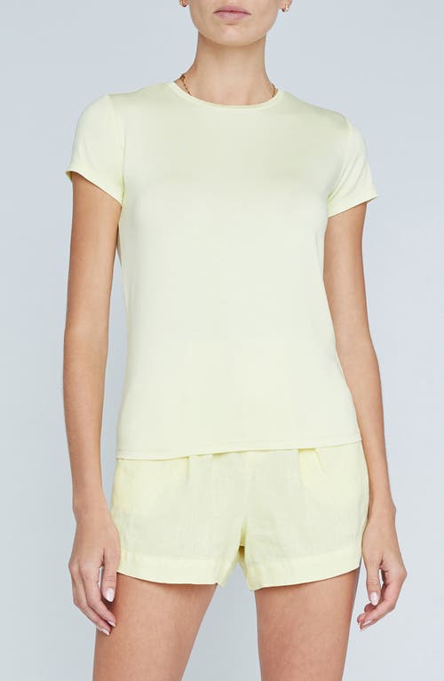 Ressi Crewneck Short Sleeve T-Shirt in Pale Daffodil