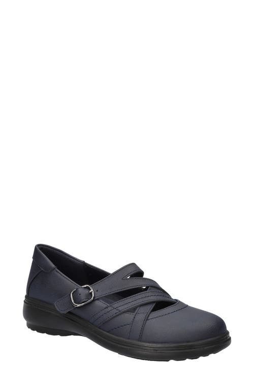 Shop Easy Street Wise Mary Jane Flat In Navy/gore