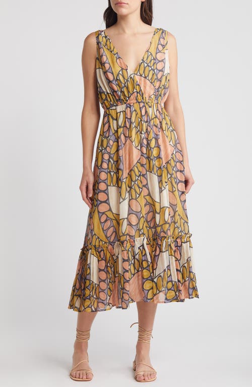Kay Midi Dress in Saguaro Print