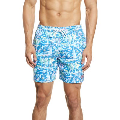 Vineyard Vines Chappy Stripe Swim Trunks, Blue