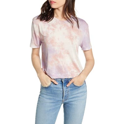 Splendid Sunset Cloud Tie Dye Crop Tee, Blue