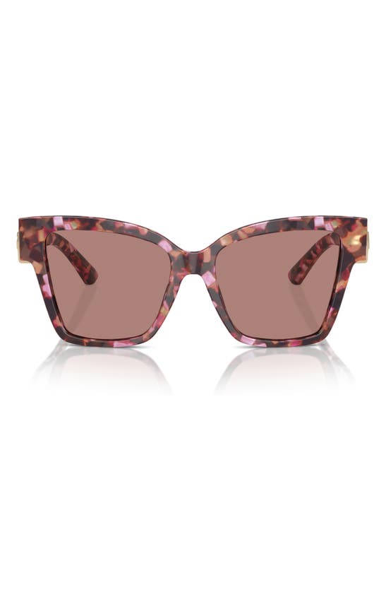 Shop Dolce & Gabbana Dolce&gabbana 54mm Gradient Square Sunglasses In Lite Brown