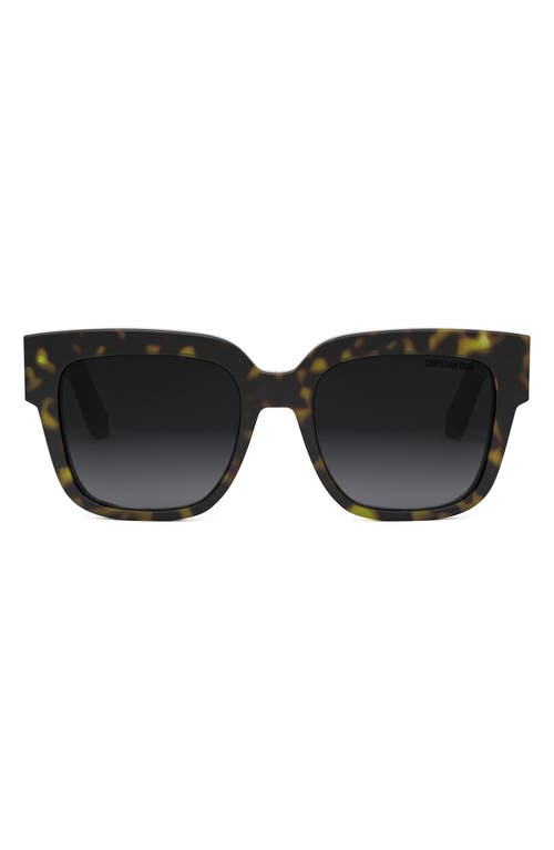 Dior 'ésille S1i 54mm Square Sunglasses In Dark Havana/gradient Smoke