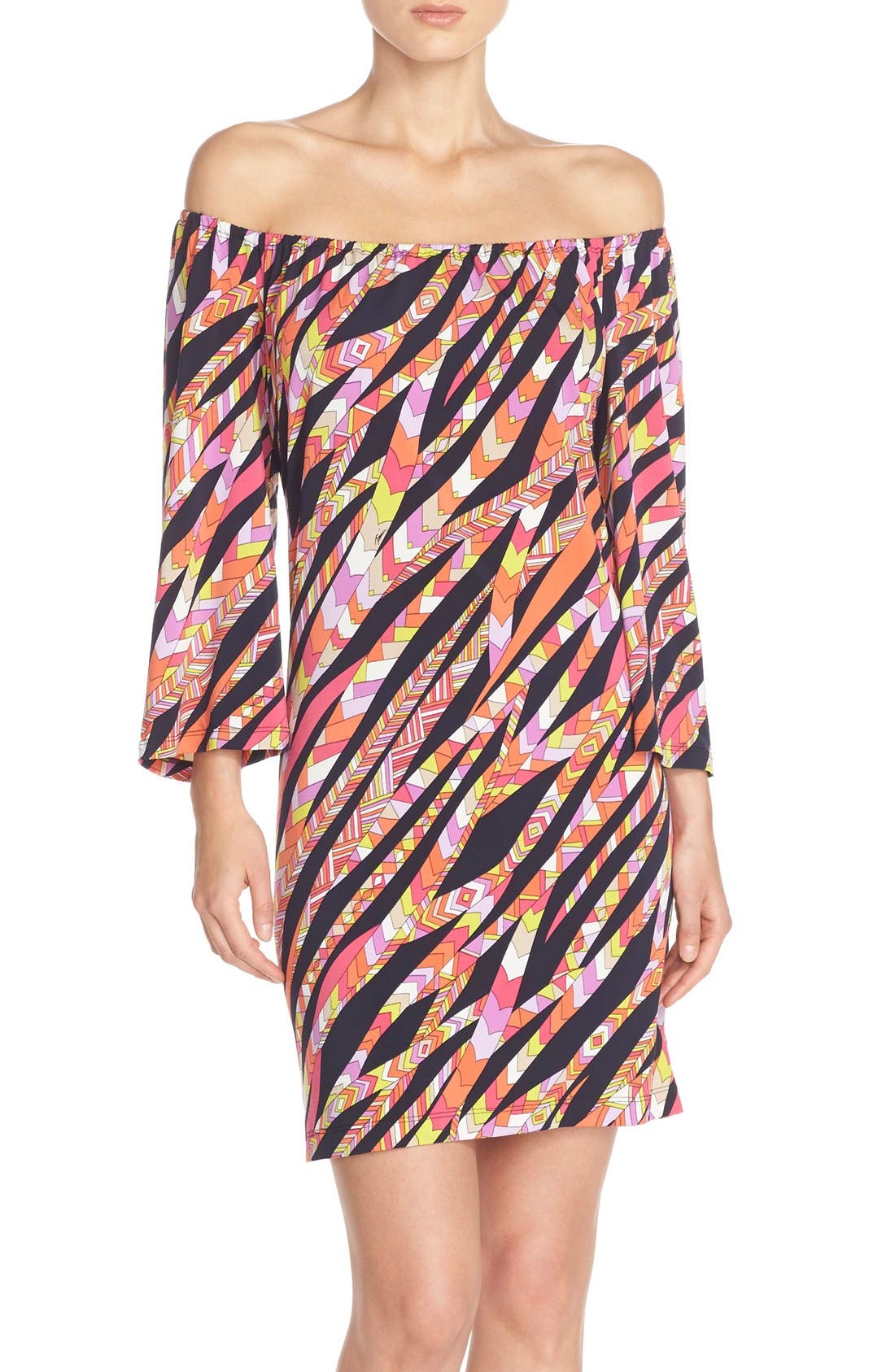 trina Trina Turk 'Stellan' Off Shoulder Jersey Shift Dress Nordstrom