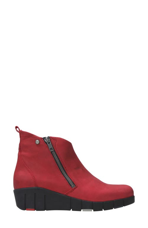 Wolky Phoenix Zip-up Bootie In Dark Red