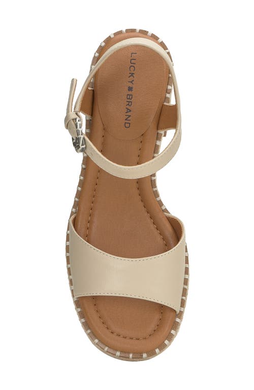 Lucky Brand Jennyl Ankle Strap Espadrille Sandal In Bone Milkol