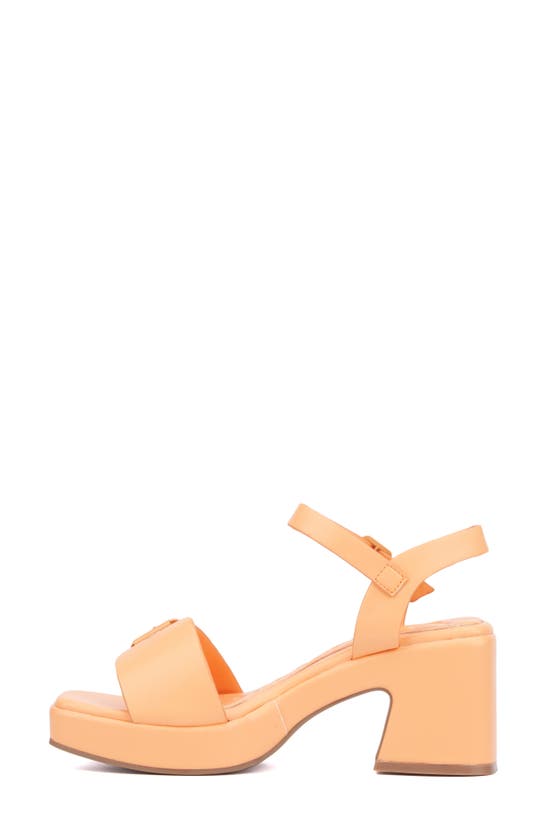 Shop Olivia Miller Slay Block Heel Sandal In Sorbet Orange