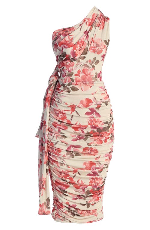 Shop Jluxlabel Secret Meadow Floral Convertible Body-con Dress In Ivory/pink