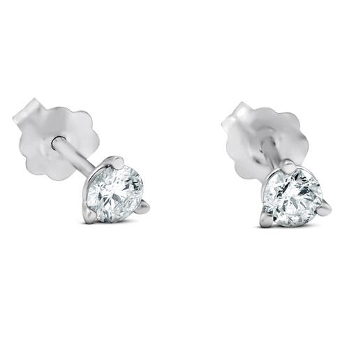 Bliss Diamond 1/4 Cttw Round Diamond Studs 14k Gold Lab Grown In 14k White Gold