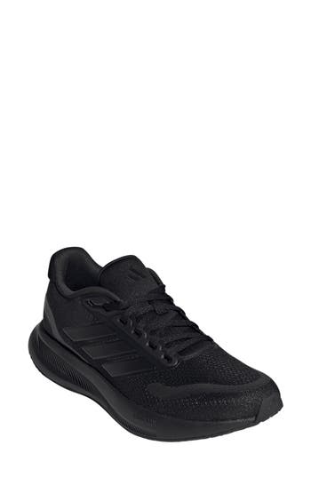 Adidas Originals Adidas Run Falcon 5 Running Shoe In Black/black/black