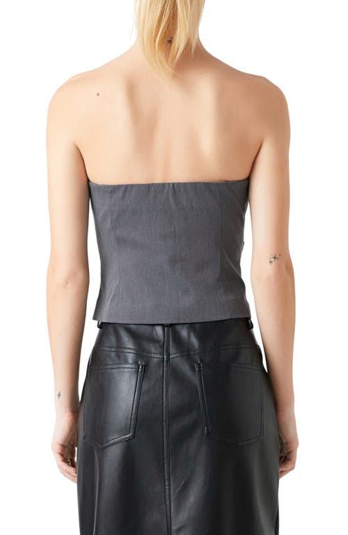 Grey Lab Drape Corset Top In Grey