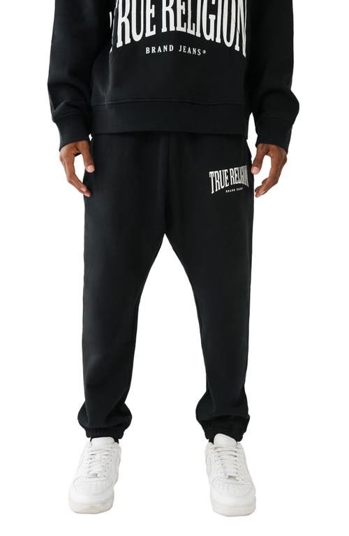 Relaxed Stretch Arch Joggers in Jet Black