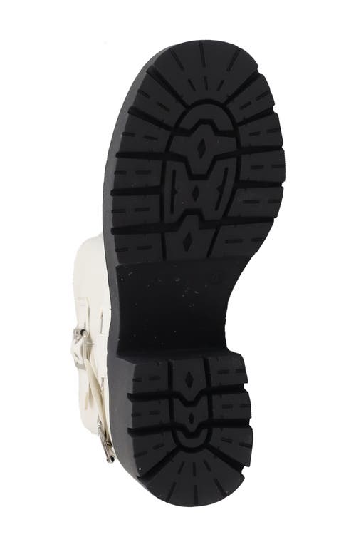 Yoki Blakely Buckle Boot In White