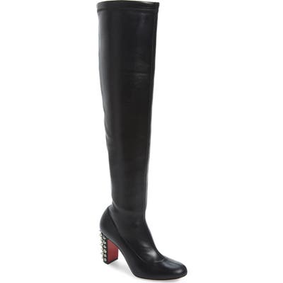 Christian Louboutin Study Stretch Over The Knee Boot, Black