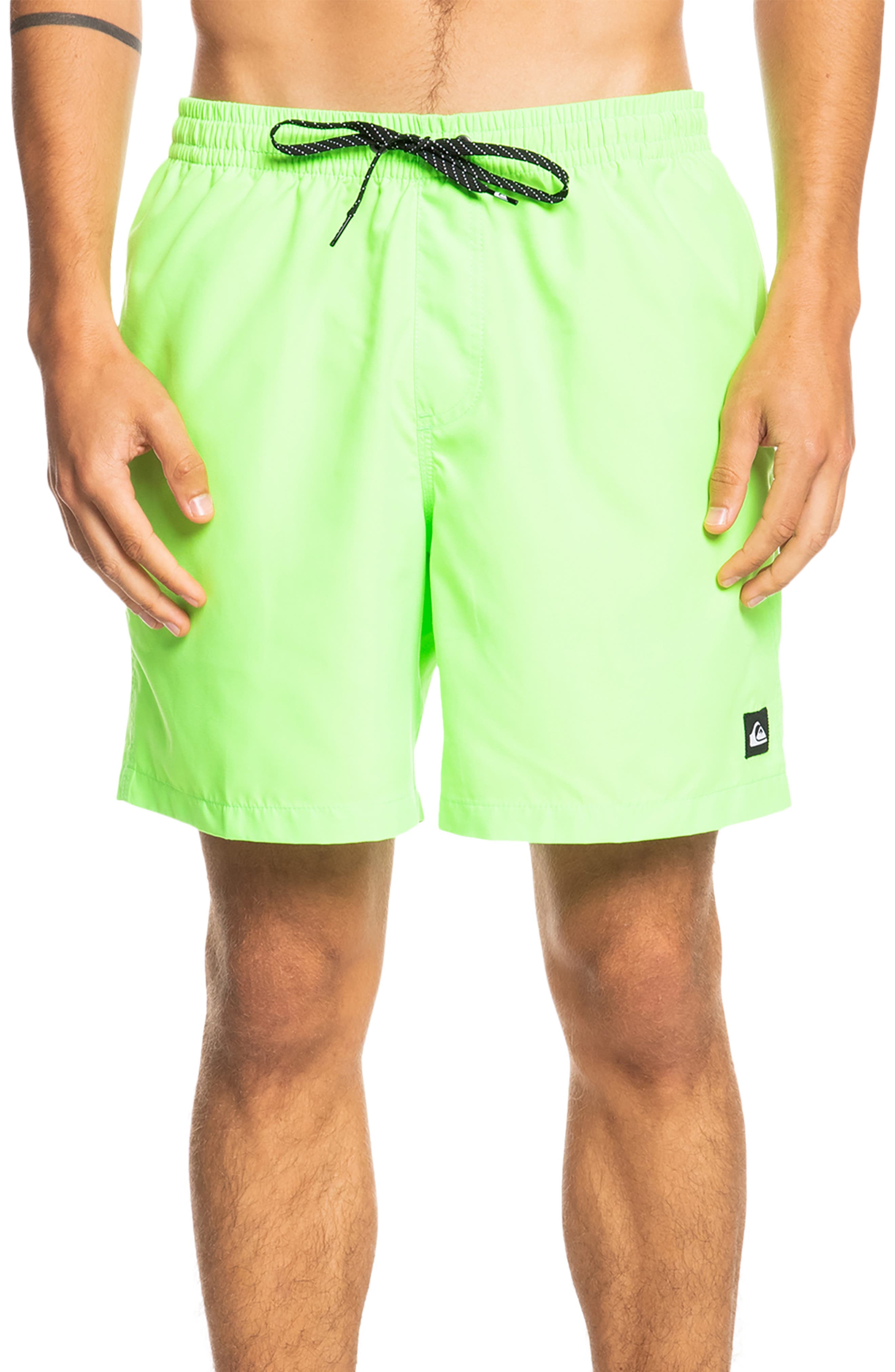 mens neon green swim trunks