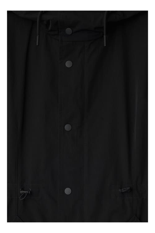 Burberry Button-up Recycled Nylon Parka In Black