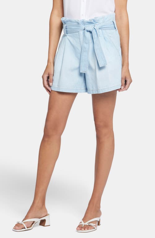 NYDJ Belted Paperbag Waist Denim Shorts Oceanfront at Nordstrom,