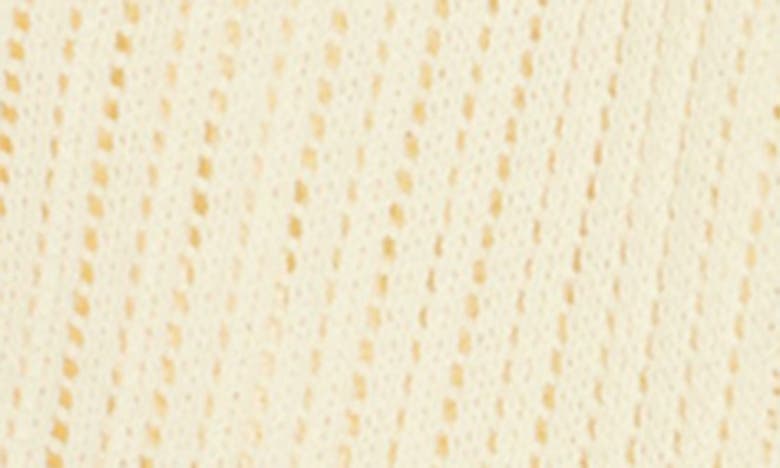 Shop Caslon ® Cotton Blend Pointelle Cardigan In Ivory Pristine