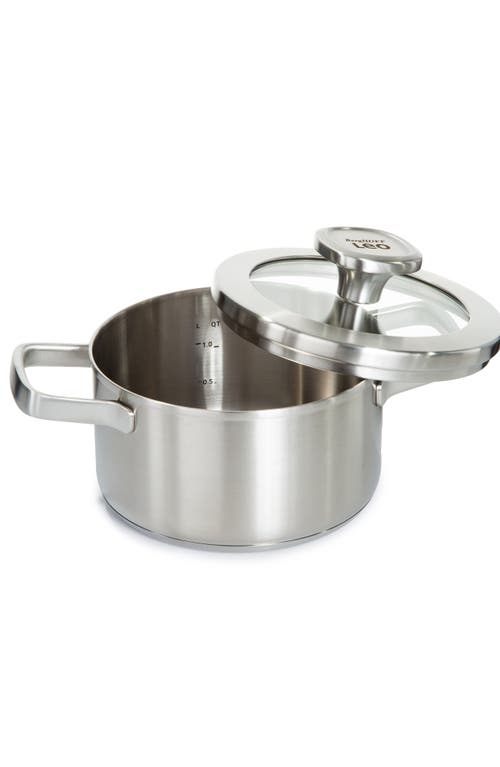 Berghoff Leo Graphite 1.7-quart Covered Stockpot In Grey