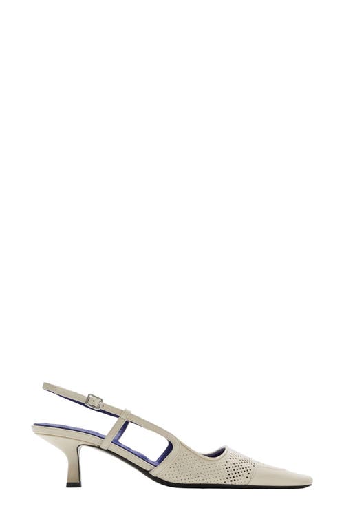 burberry Chisel Square Toe Kitten Heel Slingback Sandal at Nordstrom