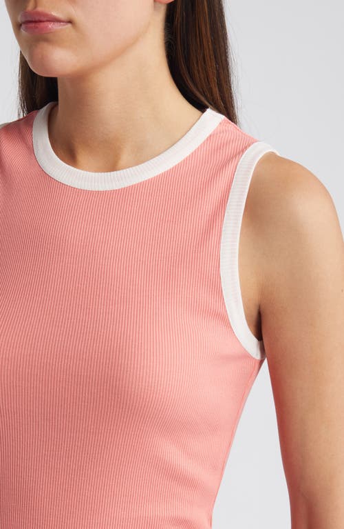 1.state Back Cutout Cotton Rib Midi Dress In Shell Pink