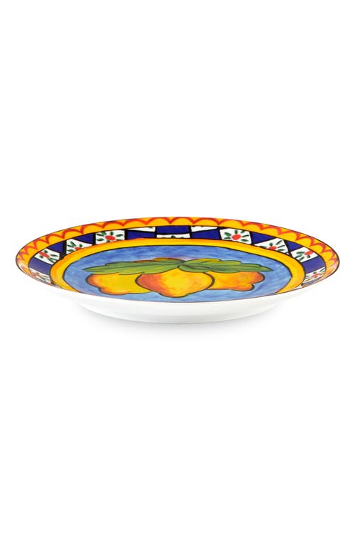Dolce & Gabbana Dolce&gabbana Set Of 2 Carretto Lemon Porcelain Bread Plates In Yellow