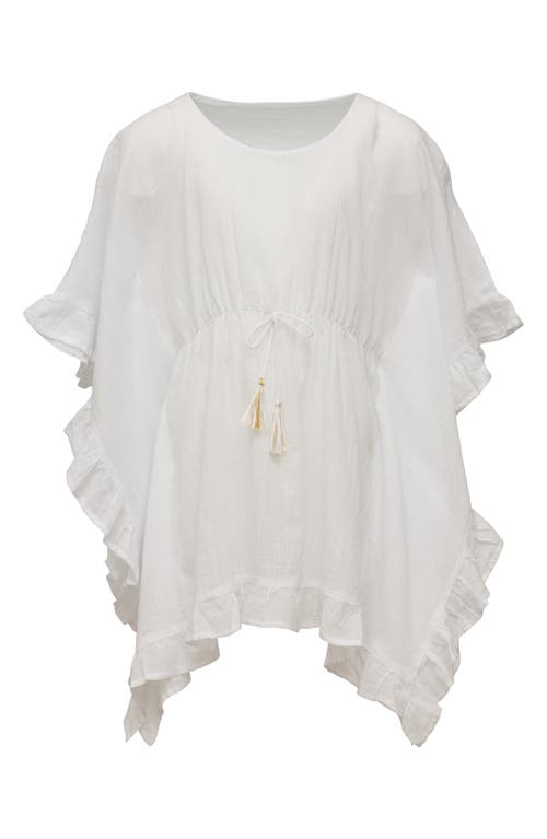 Snapper Rock Kids' Ruffle Cotton Cover-Up Dress White at Nordstrom,